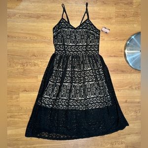 NWT Xhilration Black Lacy Dress - Small